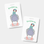 Grappig nieuwsgierig cartoon illustratie badge (Voor- en achterkant)