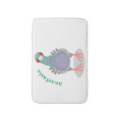 Grappig nieuwsgierig cartoon illustratie badmat (Voorkant Verticaal)