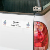 Grappig nieuwsgierig cartoon illustratie bumpersticker (Op Truck)