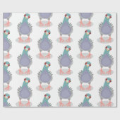 Grappig nieuwsgierig cartoon illustratie cadeaupapier (Vlak)