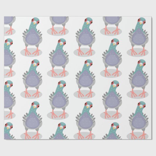 Grappig nieuwsgierig cartoon illustratie cadeaupapier (Vlak)