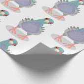 Grappig nieuwsgierig cartoon illustratie cadeaupapier (Hoek)