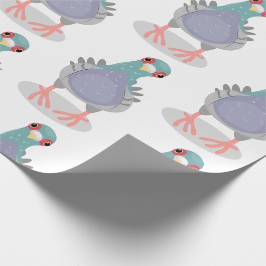 Grappig nieuwsgierig cartoon illustratie cadeaupapier (Hoek)