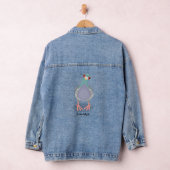 Grappig nieuwsgierig cartoon illustratie denim jacket (Hangar)