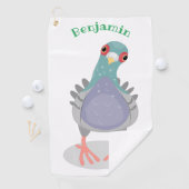 Grappig nieuwsgierig cartoon illustratie golfhanddoek (Insitu)