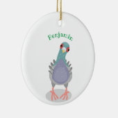 Grappig nieuwsgierig cartoon illustratie keramisch ornament (Rechts)