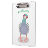 Grappig nieuwsgierig cartoon illustratie klembord (Links)