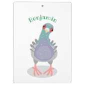 Grappig nieuwsgierig cartoon illustratie klembord (Achterkant)