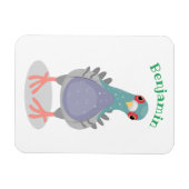 Grappig nieuwsgierig cartoon illustratie magneet (Horizontaal)