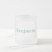 Grappig nieuwsgierig cartoon illustratie matglas koffiemok (Center)