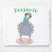 Grappig nieuwsgierig cartoon illustratie muismat (Voorkant)