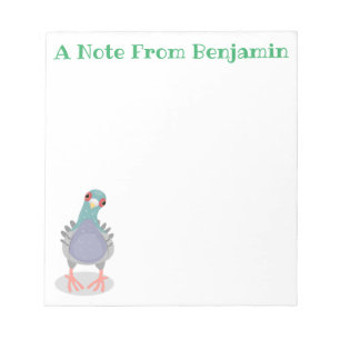 Grappig nieuwsgierig cartoon illustratie notitieblok