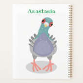 Grappig nieuwsgierig cartoon illustratie planner (Achterkant)