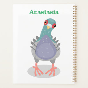 Grappig nieuwsgierig cartoon illustratie planner