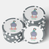 Grappig nieuwsgierig cartoon illustratie poker chips (Opstapeling)