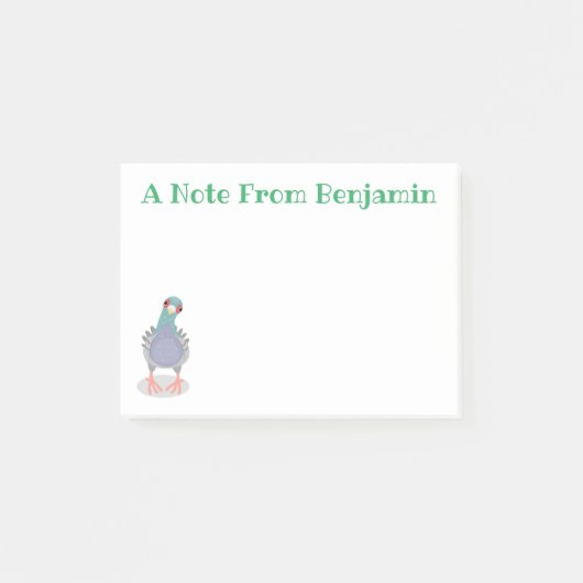 Grappig nieuwsgierig cartoon illustratie post-it® notes (Voorkant)