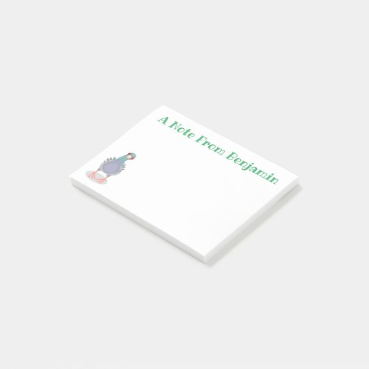 Grappig nieuwsgierig cartoon illustratie post-it® notes (Schuin)