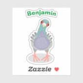 Grappig nieuwsgierig cartoon illustratie sticker (Vel)