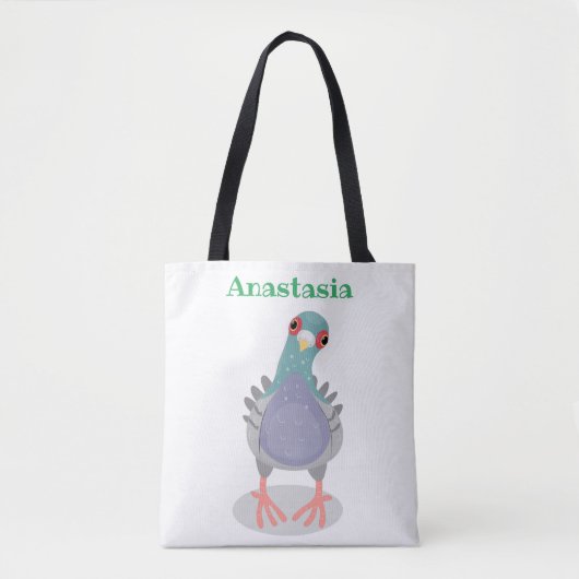 Grappig nieuwsgierig cartoon illustratie tote bag (Voorkant)