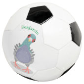 Grappig nieuwsgierig cartoon illustratie voetbal (Drie kwart)