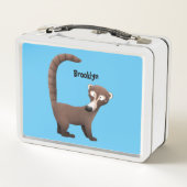 Grappig nieuwsgierig coatimundi cartoon illustrati (Achterkant)