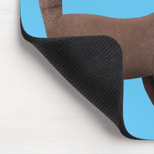 Grappig nieuwsgierig coatimundi cartoon illustrati muismat (Hoek)