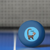 Grappig nieuwsgierig coatimundi cartoon illustrati pingpongbal (Net)