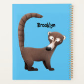 Grappig nieuwsgierig coatimundi cartoon illustrati planner (Achterkant)