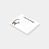 Grappig nieuwsgierig coatimundi cartoon illustrati post-it® notes (Schuin)