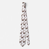 Grappig nieuwsgierig coatimundi cartoon illustrati stropdas (Voorkant)