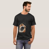 Grappig nieuwsgierig Dog Treeing Walker Coonhound T-shirt (Voorkant volledig)