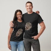 Grappig nieuwsgierig Dog Weimaraner T-shirt (Unisex)