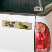 Grappig nieuwsgierig Guinee Turaco Green Bird Bumpersticker (Op Truck)