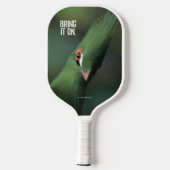 Grappig nieuwsgierig Guinee Turaco Green Bird Pickleball Paddle (Achterkant)