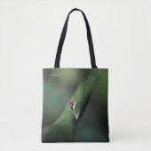 Grappig nieuwsgierig Guinee Turaco Green Bird Tote Bag (Voorkant)