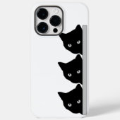 Grappig nieuwsgierig katten silhouet Case-Mate iPhone case (Achterkant)