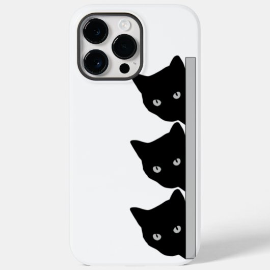 Grappig nieuwsgierig katten silhouet Case-Mate iPhone case (Achterkant)
