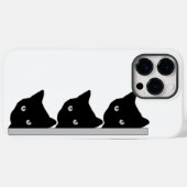 Grappig nieuwsgierig katten silhouet Case-Mate iPhone case (Achterkant (horizontaal))