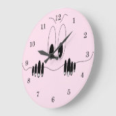 Grappig nieuwsgierige ogen - Cartoon die een fijne Grote Klok (Hoek)