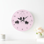 Grappig nieuwsgierige ogen - Cartoon die een fijne Grote Klok (Huis)