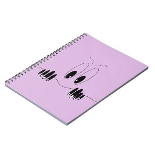 Grappig nieuwsgierige ogen - Cartoon die een fijne Notitieboek