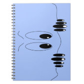 Grappig nieuwsgierige ogen - Cartoon die een fijne Notitieboek (Voorkant)