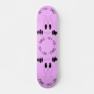 Grappig nieuwsgierige ogen - glimlach - voeg Jouw  Persoonlijk Skateboard