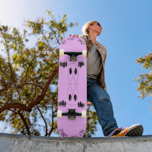 Grappig nieuwsgierigheid Eyes Skateboard glimlacht