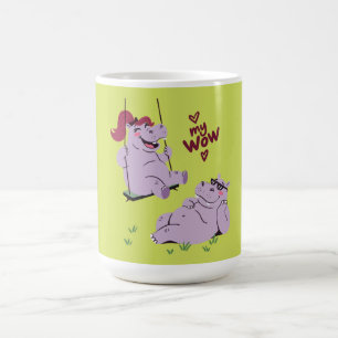 Grappig nijlpaar mijn wow koffiemok