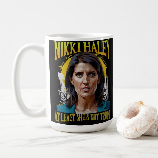 Grappig Nikki Haley Koffiemok (Met donut)