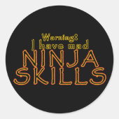 Grappig Ninja Joke Sticker Sheets (Voorkant)
