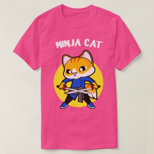 Grappig Ninja Kat Katten Liefhebber Gift T-shirt (Design voorkant)