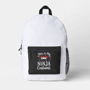 Grappig Ninja Kostuum Halloween Ontwerp_1 Bedrukte Rugzak