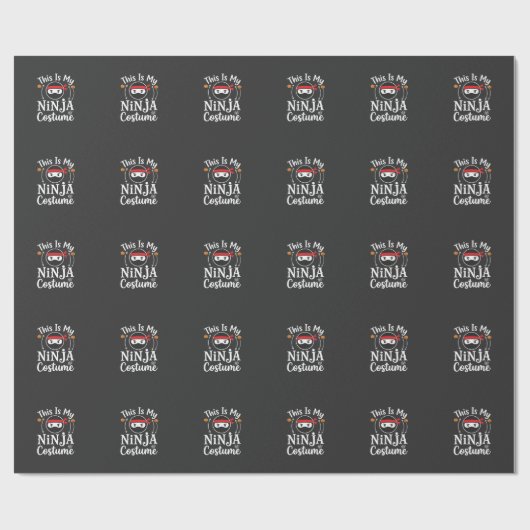Grappig Ninja Kostuum Halloween Ontwerp_1 Cadeaupapier (Vlak)